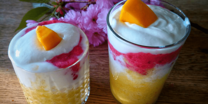 Ananas-Himbeer-Mango-Joghurt-Dessert - Fitundnachhaltig.de